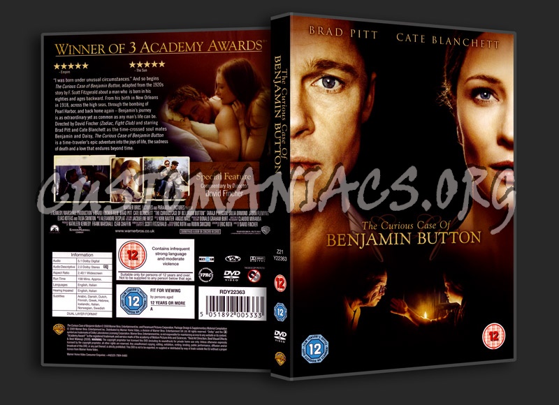 The Curious Case of Benjamin Button dvd cover