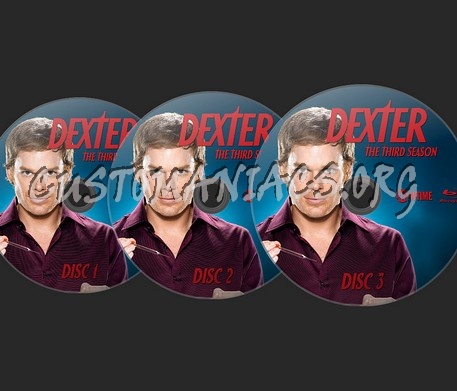 Dexter Season 3 blu-ray label