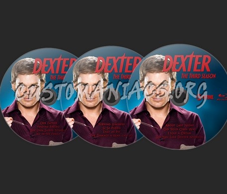 Dexter Season 3 blu-ray label