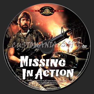 Missing in Action dvd label