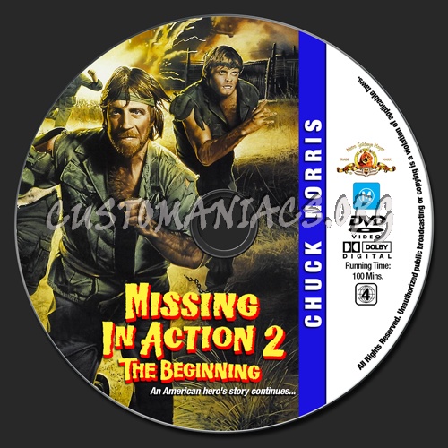 Chuck Norris Collection - Missing In Action 2 dvd label