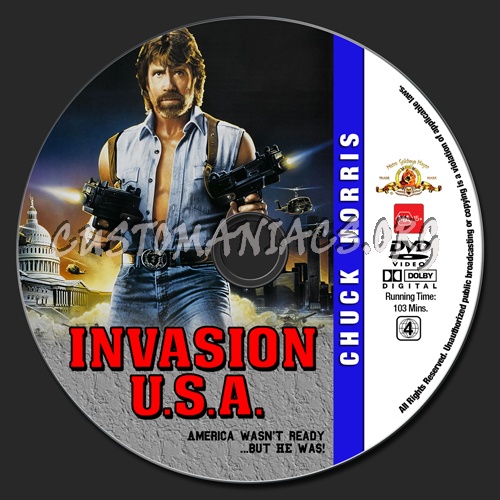 Chuck Norris Collection - Invasion U.S.A. dvd label