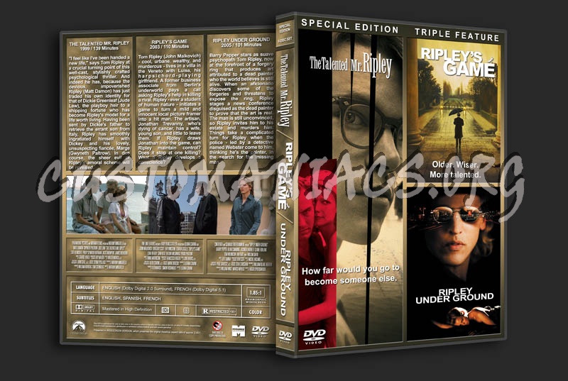The Talented Mr. Ripley/Ripley's Game/Ripley Under Ground dvd cover