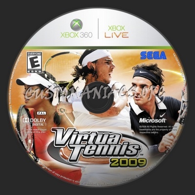 Virtua Tennis 2009 dvd label