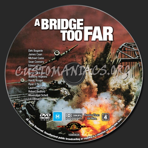 A Bridge Too Far dvd label