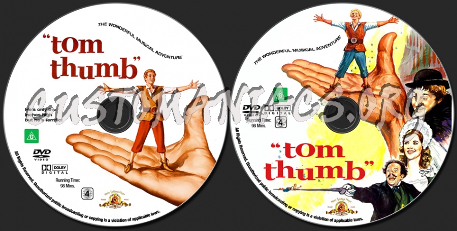 Tom Thumb dvd label