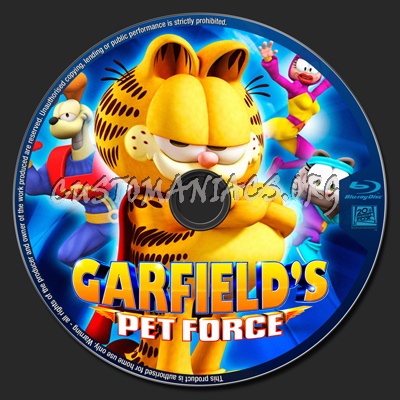 Garfield's Pet Force blu-ray label