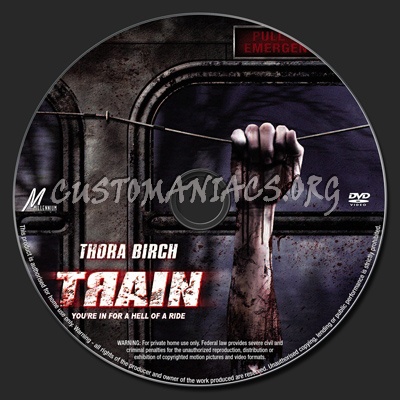 Train dvd label