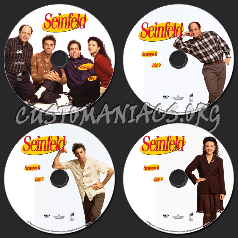 DVD Covers & Labels by Customaniacs - View Single Post - Seinfeld Season 6