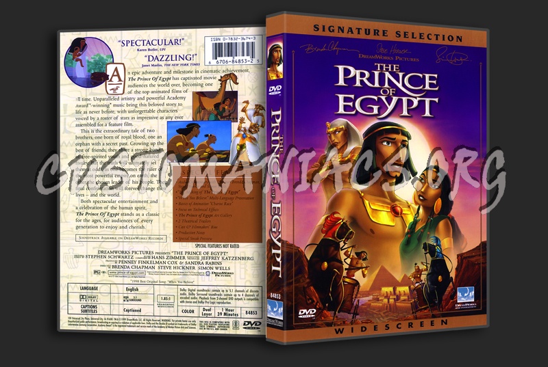 The Prince Of Egypt dvd cover