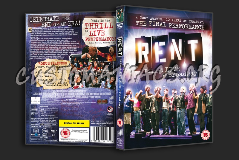 Rent Live on Broadway dvd cover