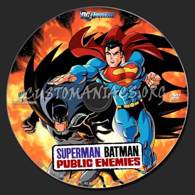 Superman Batman Public Enemies dvd label