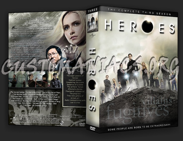Heroes Season Three dvd cover