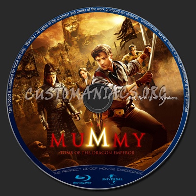The Mummy : Tomb of the Dragon Emperor dvd label
