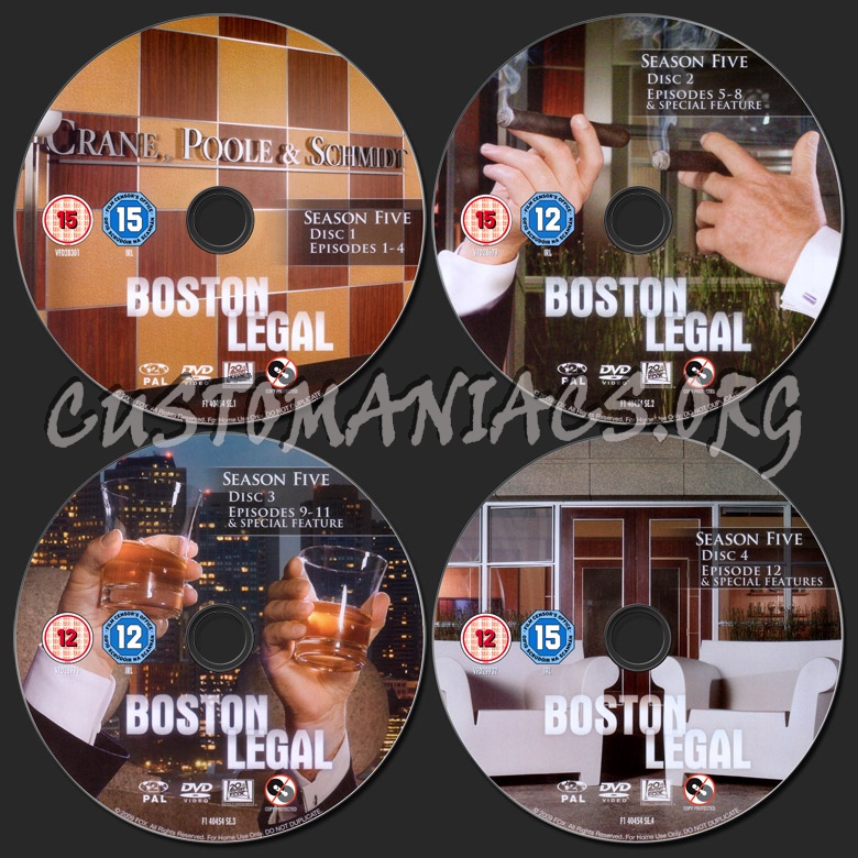 Boston Legal Season 5 dvd label