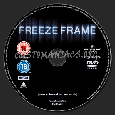 Freeze Frame dvd label