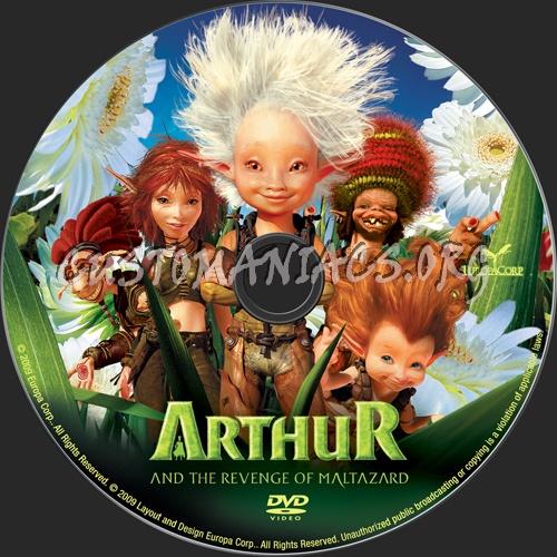 Arthur and the Revenge of Maltazard dvd label