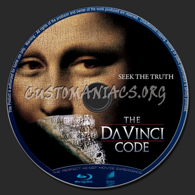 The Da Vinci Code blu-ray label