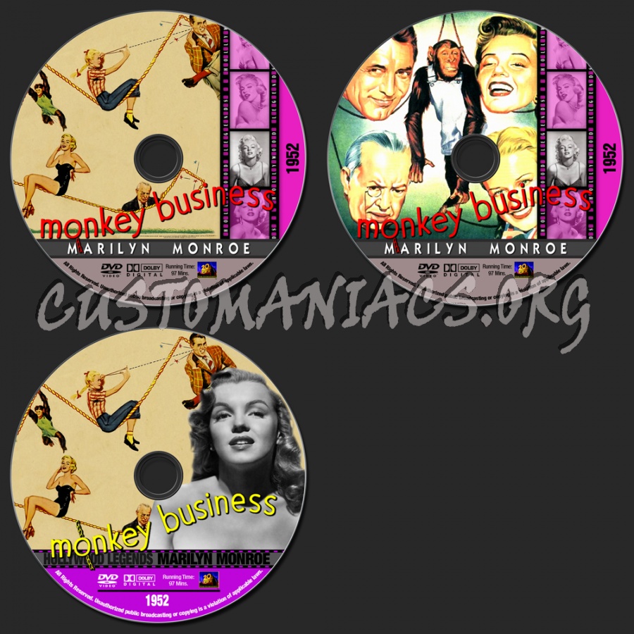 Marilyn Monroe Collection - Monkey Business dvd label