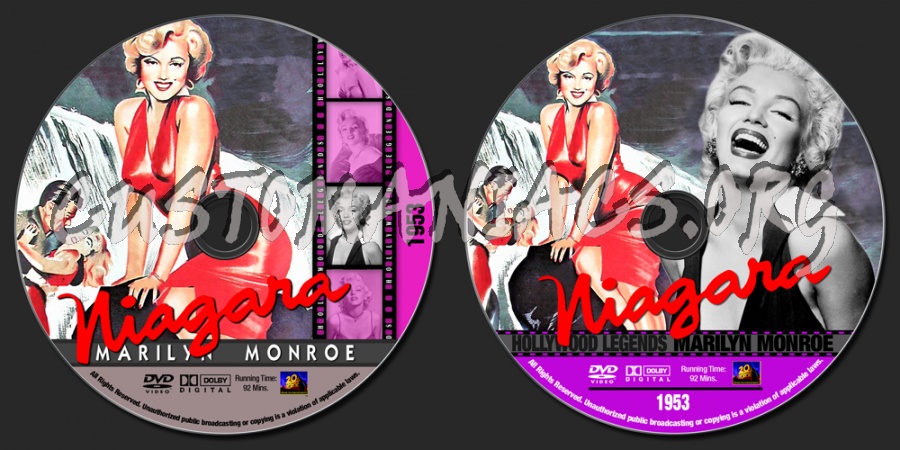 Marilyn Monroe Collection - Niagara dvd label