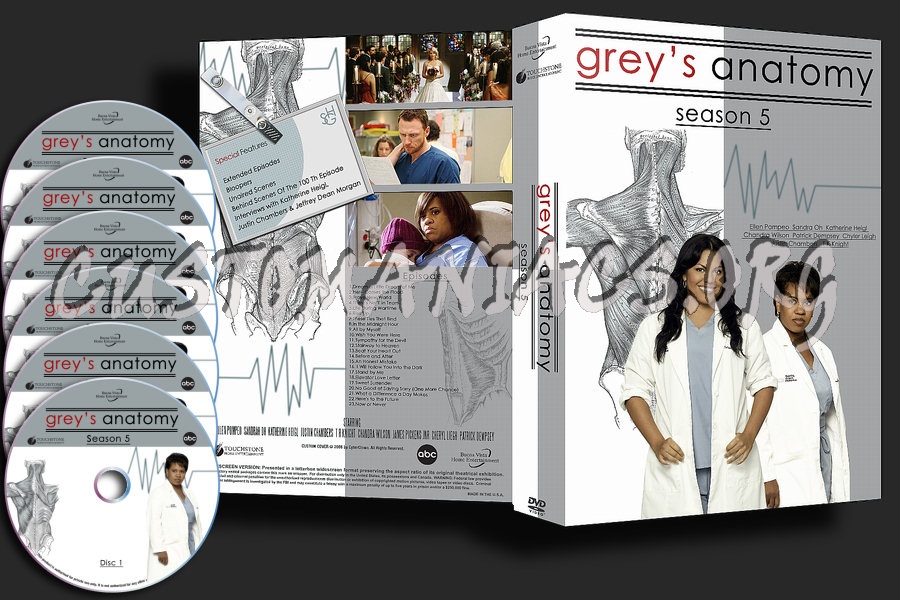 Grey's Anatomy - Season 5 dvd cover