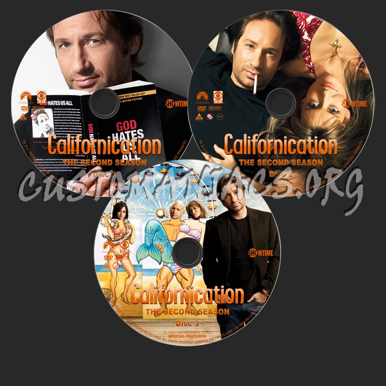 Californication Season 2 dvd label