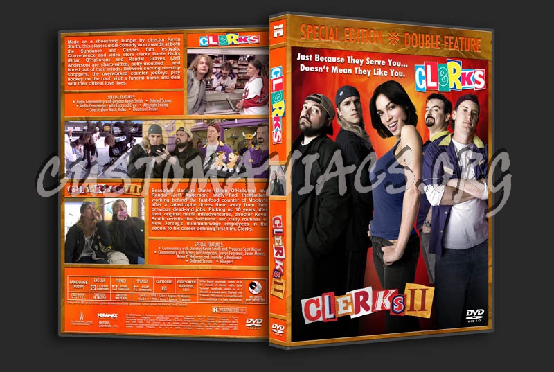 Clerks / Clerks II Double Feature dvd cover