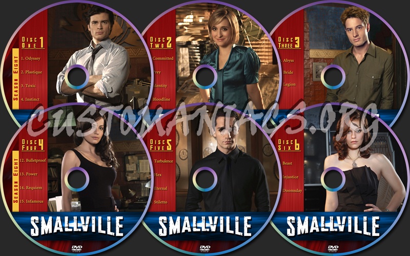 Smallville Season Eight dvd label