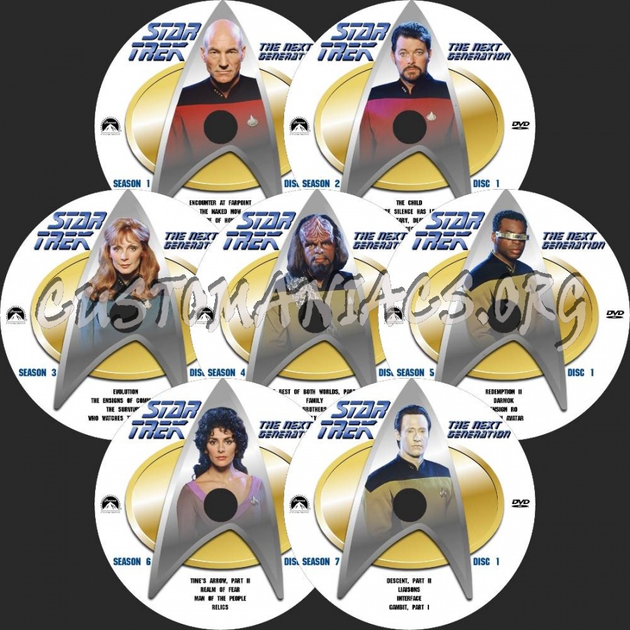 Star Trek: The Next Generation dvd label