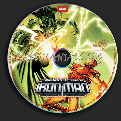 The Invincible Iron Man dvd label