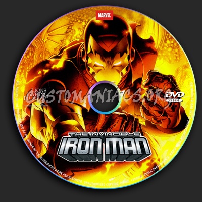 The Invincible Iron Man dvd label