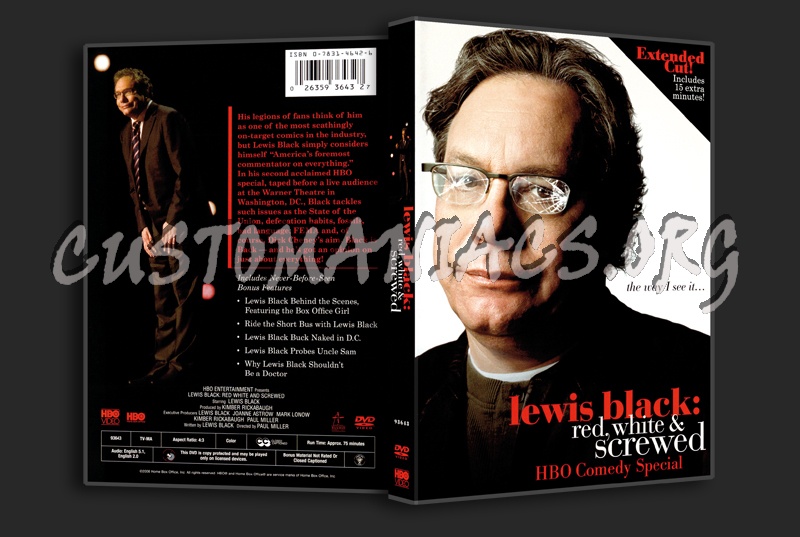 Lewis Black Red White and Screwed dvd cover