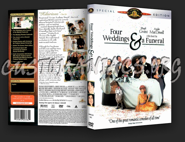 Four Weddings And A Funeral dvd cover