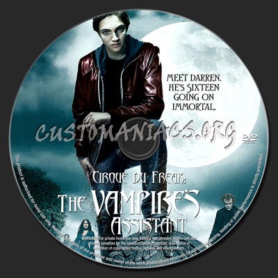 Cirque du Freak The Vampire's Assistant dvd label