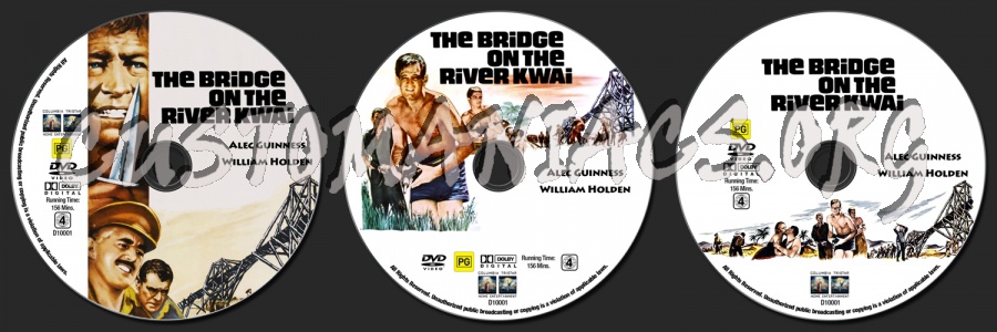 The Bridge On The River Kwai dvd label