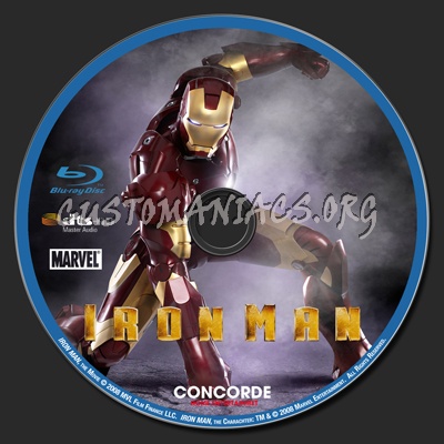 Iron Man blu-ray label