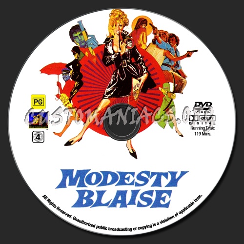 Modesty Blaise dvd label