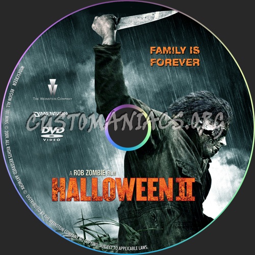 Halloween II (2009) dvd label