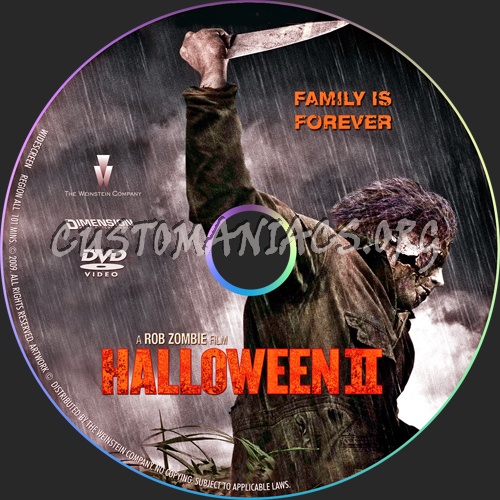 Halloween II (2009) dvd label