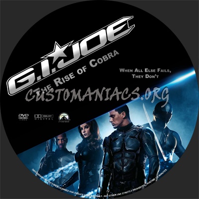 G.I. Joe The Rise of Cobra dvd label