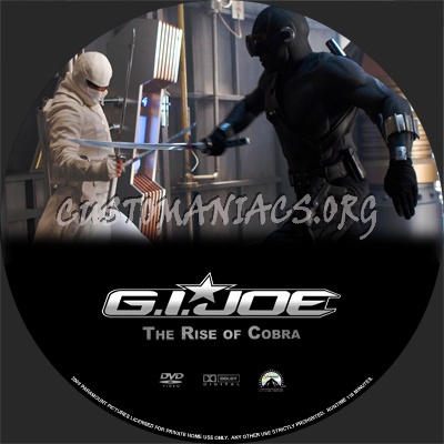 G.I. Joe The Rise of Cobra dvd label