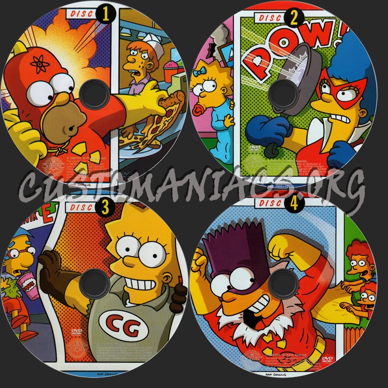 The Simpsons Season 12 dvd label