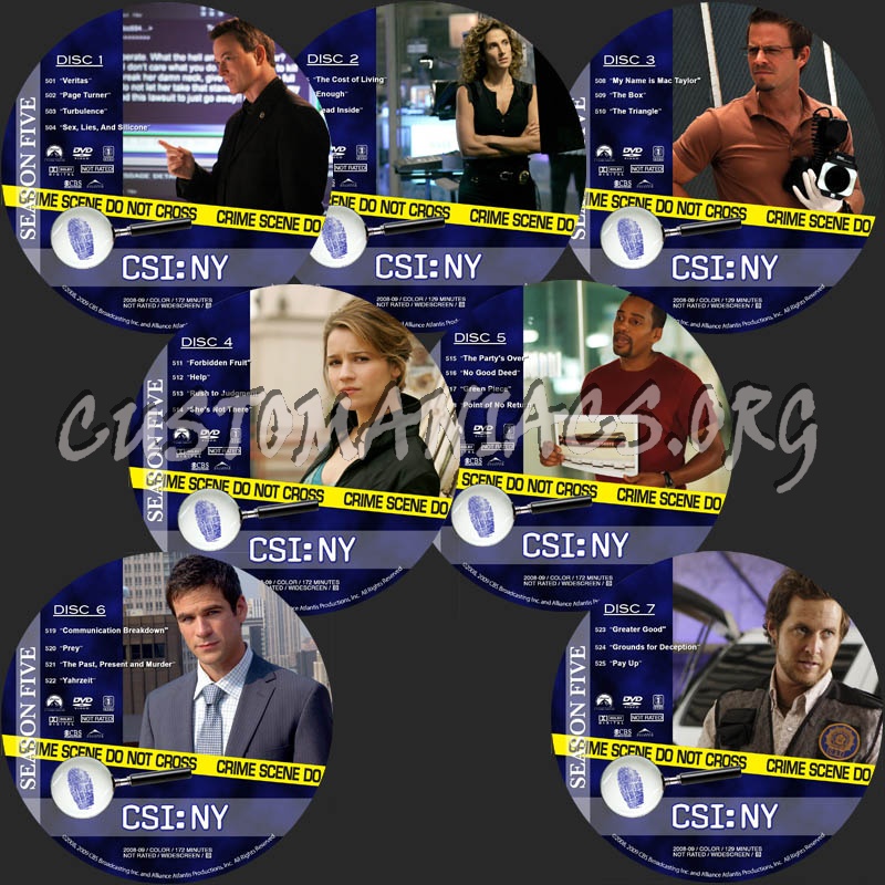 CSI: NY - Season 5 dvd label