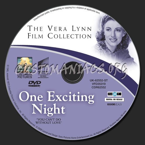 One Exciting Night dvd label