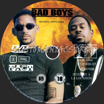 Bad Boys dvd label