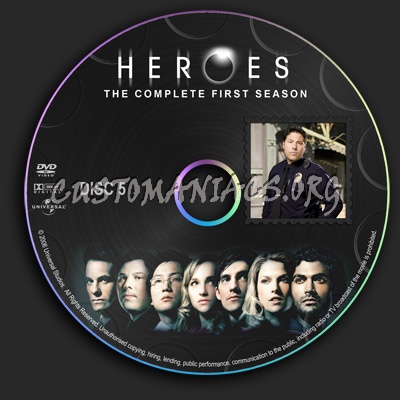 Heroes - Season 1 dvd label