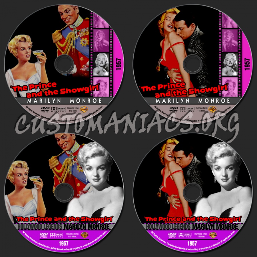 Marilyn Monroe Collection - The Prince And The Showgirl dvd label