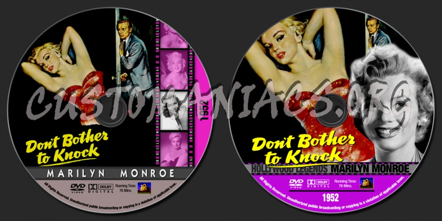 Marilyn Monroe Collection - Don't Bother To Knock dvd label