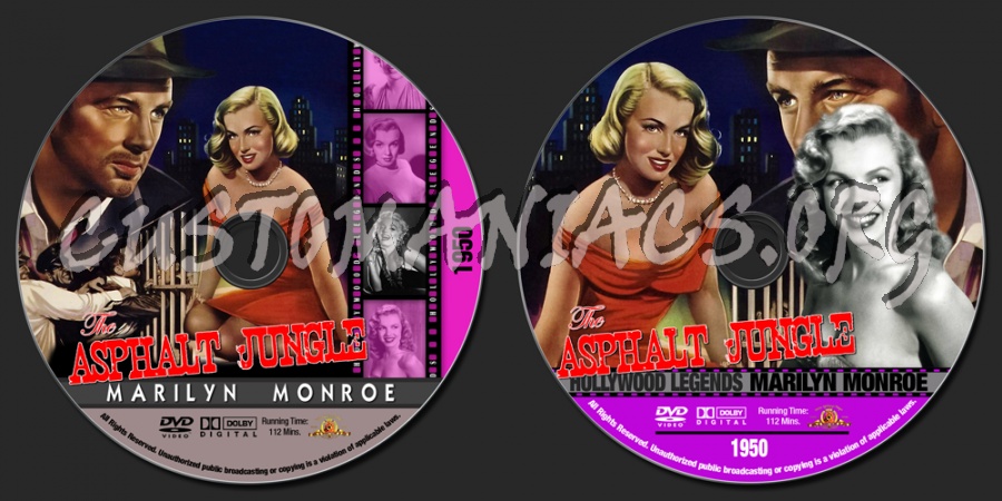 Marilyn Monroe Collection - The Asphalt Jungle dvd label
