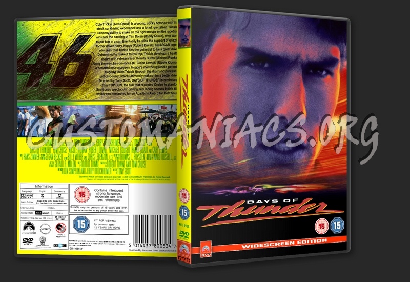 Days Of Thunder dvd cover